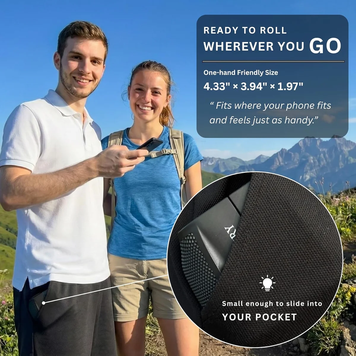 Hontry 10x25 Compact mounted on camera